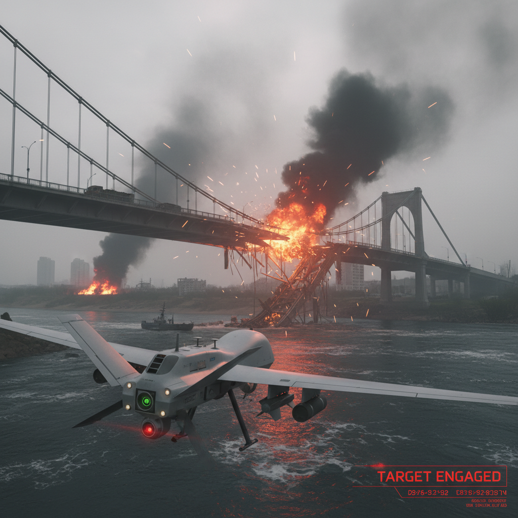 Ukrainian Brigade Destroys Two Bridges in Daring Drone Strike