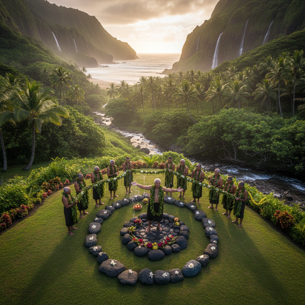 Waimea Bay Community Gathers for Hawaiian Blessing and Rock Rehousing Ceremony